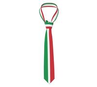 WZYCWB Cravate décontractée imprimée drapeau de l'Italie, cravate de costume pour homme, adaptée pour les fêtes, les affaires et le quotidien, excellent cadeau de vacances