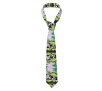 WZYCWB Cravates classiques de dinosaure vert parfaites pour les mariages, les cérémonies, les entretiens et les occasions formelles