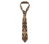 WZYCWB Cravates classiques imprimées tête de lion pour homme - Accessoires de costume d'affaires, choix de garçons d'honneur et de demoiselles d'honneur pour réunions et célébrations