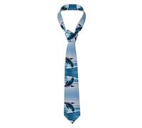 WZYCWB Cravates pour homme avec imprimé dauphins sautant - Accessoires de costume d'affaires, choix de garçons d'honneur et de demoiselles d'honneur pour réunions et célébrations