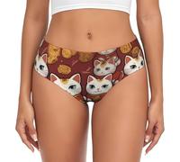 WZYCWB Culotte imprimée Lucky Cat pour femme - Couverture intégrale - Grande taille - Confortable et ajustée, noir, 3X-Large