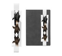 WZYCWB Data Bear Marque-page binaire réglable en cuir, parfait pour la rentrée scolaire, cadeau de Noël, porte-stylo en cuir,