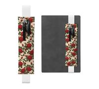 WZYCWB De nombreuses pochettes à crayons roses rouges, porte-stylos en PVC et porte-stylos avec bandes élastiques et marque-pages sont le meilleur choix de cadeau.