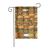WZYCWB De nombreux drapeaux de jardin mignons hamburgers - 30,5 x 45,7 cm, drapeaux décoratifs de jardin à suspendre