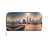 WZYCWB De nombreux sacs à main en cuir avec fermeture éclair et porte-cartes sont parfaits pour les voyages ou un usage quotidien, Avion d'atterrissage, Taille unique