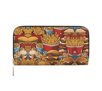 WZYCWB De nombreux sacs à main en cuir avec fermeture éclair et porte-cartes sont parfaits pour les voyages ou un usage quotidien, Beaucoup de frites mignonnes, Taille unique