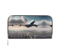 WZYCWB De nombreux sacs à main en cuir avec fermeture éclair et porte-cartes sont parfaits pour les voyages ou un usage quotidien, Avion à haute altitude, Taille unique