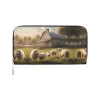 WZYCWB De nombreux sacs à main en cuir avec fermeture éclair et porte-cartes sont parfaits pour les voyages ou un usage quotidien, Beaucoup de moutons mignons, Taille unique