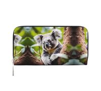 WZYCWB De nombreux sacs à main en cuir avec fermeture éclair et porte-cartes sont parfaits pour les voyages ou un usage quotidien, Koala mignon et heureux, Taille unique