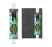 WZYCWB Deux jolies pochettes à crayons pandas, des porte-stylos en PVC et des porte-stylos avec bandes élastiques et marque-pages sont le meilleur choix de cadeau.