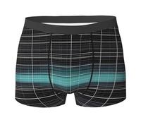 WZYCWB Dimensional Line Space Printed Boxer pour homme - Slip respirant et à séchage rapide, multiple (S-XXL), noir, Medium