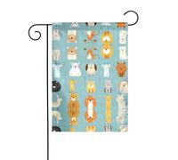 WZYCWB Divers animaux de dessin animé imprimés drapeaux décoratifs de jardin, petits drapeaux d'extérieur imperméables, décoration d'ambiance festive