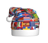 WZYCWB Divers drapeaux imprimés chapeaux de Père Noël - Idéal pour le réveillon de Noël, le réveillon du Nouvel An et les fêtes de vacances - Décorations festives