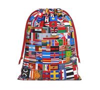 WZYCWB Divers sacs cadeaux imprimés drapeaux L - Parfait pour les mariages, Noël et les vacances - S/M/L