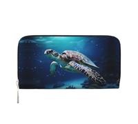 WZYCWB Diverses pochettes en cuir avec fermeture éclair et porte-cartes sont parfaites pour les voyages ou un usage quotidien, Tortues sur Parade, Taille unique