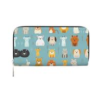 WZYCWB Diverses pochettes en cuir avec fermeture éclair et porte-cartes sont parfaites pour les voyages ou un usage quotidien, Divers animaux de dessin animé, Taille unique