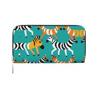 WZYCWB Diverses pochettes en cuir avec fermeture éclair et porte-cartes sont parfaites pour les voyages ou un usage quotidien, Zèbre à deux têtes, Taille unique