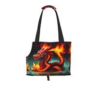 WZYCWB Dragon King in Fire Sac de voyage léger pour chats et sac à bandoulière respirant pour petit chien pour un transport facile