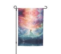 WZYCWB Drapeau de cour 30,5 x 45,7 cm, drapeau décoratif de jardin, terrasse, balcon, jardin, pelouse, motif fantastique paradis spatial