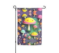 WZYCWB Drapeau de cour 30,5 x 45,7 cm, drapeau décoratif de jardin, terrasse, balcon, jardin, pelouse, motif champignon de rêve coloré