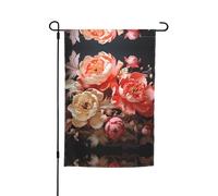 WZYCWB Drapeau de cour 30,5 x 45,7 cm, drapeau décoratif pour jardin, terrasse, balcon, jardin, pelouse, drapeau décoratif motif pivoines aux couleurs vives