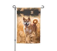 WZYCWB Drapeau de cour 30,5 x 45,7 cm, drapeau décoratif pour jardin, terrasse, balcon, jardin, pelouse, motif Shiba Inu