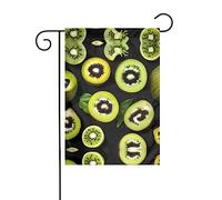 WZYCWB Drapeau de décoration de cour, drapeau de jardin à suspendre 30,5 x 45,7 cm, Noël, Halloween, décoration d'intérieur extérieure, imprimé kiwi vert