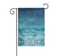 WZYCWB Drapeau de décoration de cour, drapeau de jardin à suspendre, 30,5 x 45,7 cm, Noël, Halloween, décoration d'intérieur extérieure, imprimé mer bleu foncé