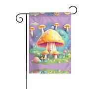 WZYCWB Drapeau de décoration de cour, drapeau de jardin à suspendre 30,5 x 45,7 cm, Noël, Halloween, décoration d'intérieur extérieure, imprimé champignon de rêve fantaisie
