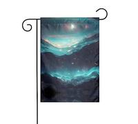 WZYCWB Drapeau de décoration de cour, drapeau de jardin à suspendre 30,5 x 45,7 cm, Noël, Halloween, décoration d'intérieur extérieure, science-fiction, étoiles imprimées