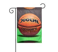 WZYCWB Drapeau de décoration de cour, drapeau de jardin à suspendre 30,5 x 45,7 cm, Noël, Halloween, décoration extérieure de la maison, fond imprimé de fond de basket-ball