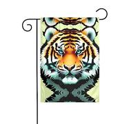 WZYCWB Drapeau de décoration de cour, drapeau de jardin à suspendre, 30,5 x 45,7 cm, Noël, Halloween, décoration d'intérieur extérieure, petite tête de tigre