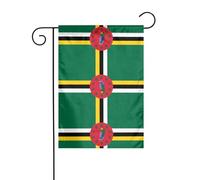 WZYCWB Drapeau de décoration de cour, drapeau de jardin à suspendre 30,5 x 45,7 cm, Noël, Halloween, décoration extérieure de la maison, drapeau du Commonwealth de la Dominique, imprimé