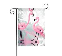 WZYCWB Drapeau de décoration de cour, drapeau de jardin à suspendre 30,5 x 45,7 cm, Noël, Halloween, décoration d'intérieur extérieure, imprimé flamant rose