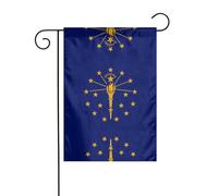 WZYCWB Drapeau de décoration de cour, drapeau de jardin à suspendre 30,5 x 45,7 cm, Noël, Halloween, décoration d'intérieur extérieure avec drapeau de l'État de l'Indiana