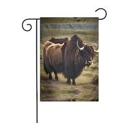 WZYCWB Drapeau de décoration de cour, drapeau de jardin à suspendre 30,5 x 45,7 cm, Noël, Halloween, décoration d'intérieur en plein air, imprimé yak des Highlands