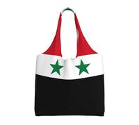 WZYCWB Drapeau de la République arabe syrienne imprimé sac en toile à une épaule, sac en toile à la mode, adapté pour les voyages quotidiens et le shopping