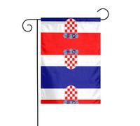 WZYCWB Drapeau de la République de Croatie - Drapeaux décoratifs de jardin imprimés - Imperméables - Petits drapeaux d'extérieur - Décoration d'ambiance festive