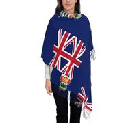 WZYCWB Drapeau des îles Caïmans imprimé écharpe à pompons pour femme, un accessoire de mode idéal pour votre petite amie, mère, meilleure amie.