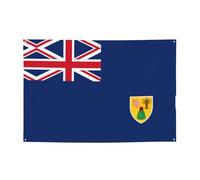 WZYCWB Drapeau des îles Turques et Caïques Bannière de fête imprimée, 119,4 x 180,3 cm, parfaite pour les anniversaires, les vacances, les remises de diplôme et les anniversaires.