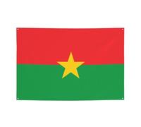 WZYCWB Drapeau du Burkina Faso - Bannière de fête à motif - 119,4 x 180,3 cm - Convient pour Halloween, Noël, fêtes, rassemblements, etc.