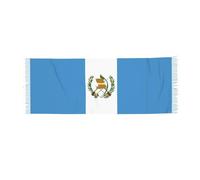 WZYCWB Drapeau du Guatemala Châle Cachemire Écharpe Femme Longue Écharpe à Pompons Automne et Hiver Nouvel An Mode Imprimé Pompon Châle Noir Taille Unique