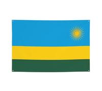 WZYCWB Drapeau du Rwanda Bannière de fête pour anniversaires, chants de Noël, remises de diplômes et anniversaires.