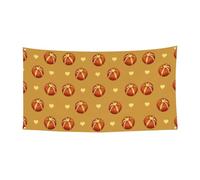 WZYCWB Drapeau imprimé pain beurré pour décoration d'événement de fête, 70 x 35 cm, bannière à suspendre pour intérieur et extérieur