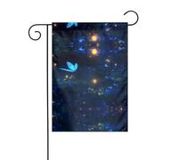 WZYCWB Drapeaux décoratifs de jardin imprimés dans l'obscurité de la nuit, petits drapeaux d'extérieur imperméables, décoration d'ambiance festive