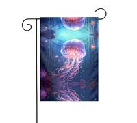 WZYCWB Drapeaux décoratifs de jardin imprimés méduses errantes, imperméables pour l'extérieur, décoration d'ambiance festive