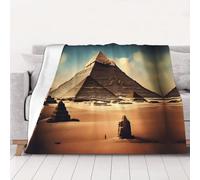 WZYCWB Dreaming of The Pyramids of Khufu Couverture en flanelle imprimée de 152,4 x 127 cm - 76,2 à 203,2 cm. Une couverture chaude pour l'automne à la maison et une couverture de voyage portable.