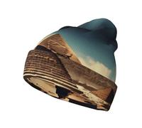 WZYCWB Dreaming of The Pyramids of Khufu Printing Bonnet tricoté chaud, adapté pour la randonnée, le camping, les voyages et divers scénarios en plein air Noir