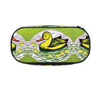 WZYCWB Duck Flock Game Trousse à crayons de grande capacité - Boîte de rangement multifonctionnelle, portable et durable pour fournitures scolaires et de bureau, Noir , Taille unique, Trousse de