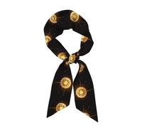 WZYCWB Écharpe en soie imprimée pissenlit lumineux 119,1 x 7,9 cm, châle léger, doux et chaud